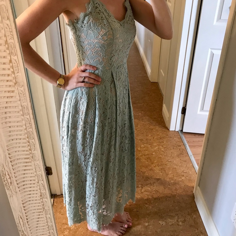 H&M Grey Blue Lace Dress
